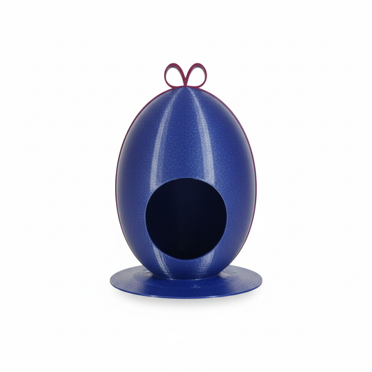 Blauw hangbaar huisje met witte achtergrond