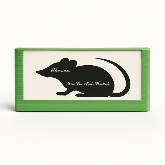 Naamkaartje met tralie bevesting