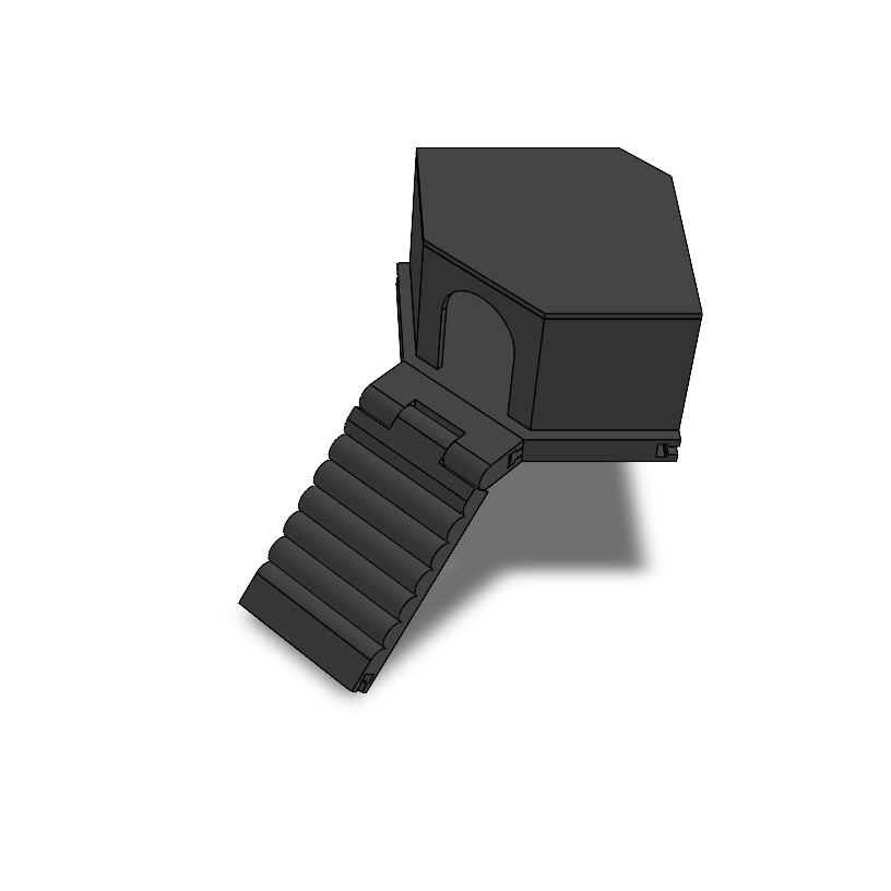 Hangend hoekhuisje (met trap)