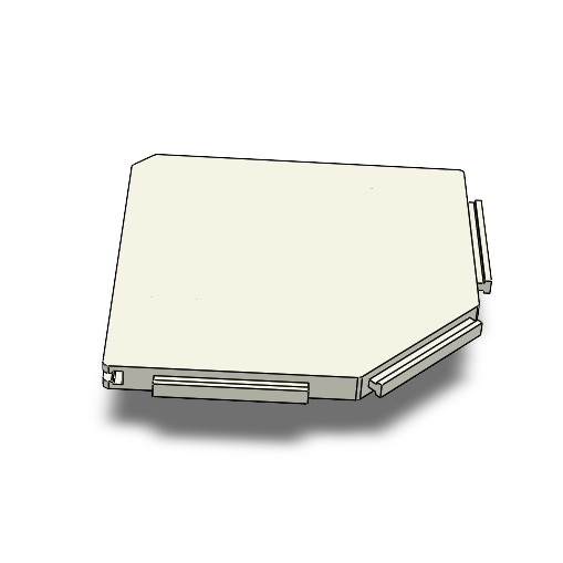 Grote hoekplank met magneten - modulair systeem