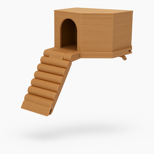 Hangend hoekhuisje (met trap)