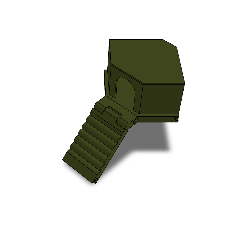 Hangend hoekhuisje (met trap)