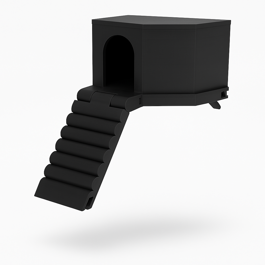 Hangend hoekhuisje (met trap)