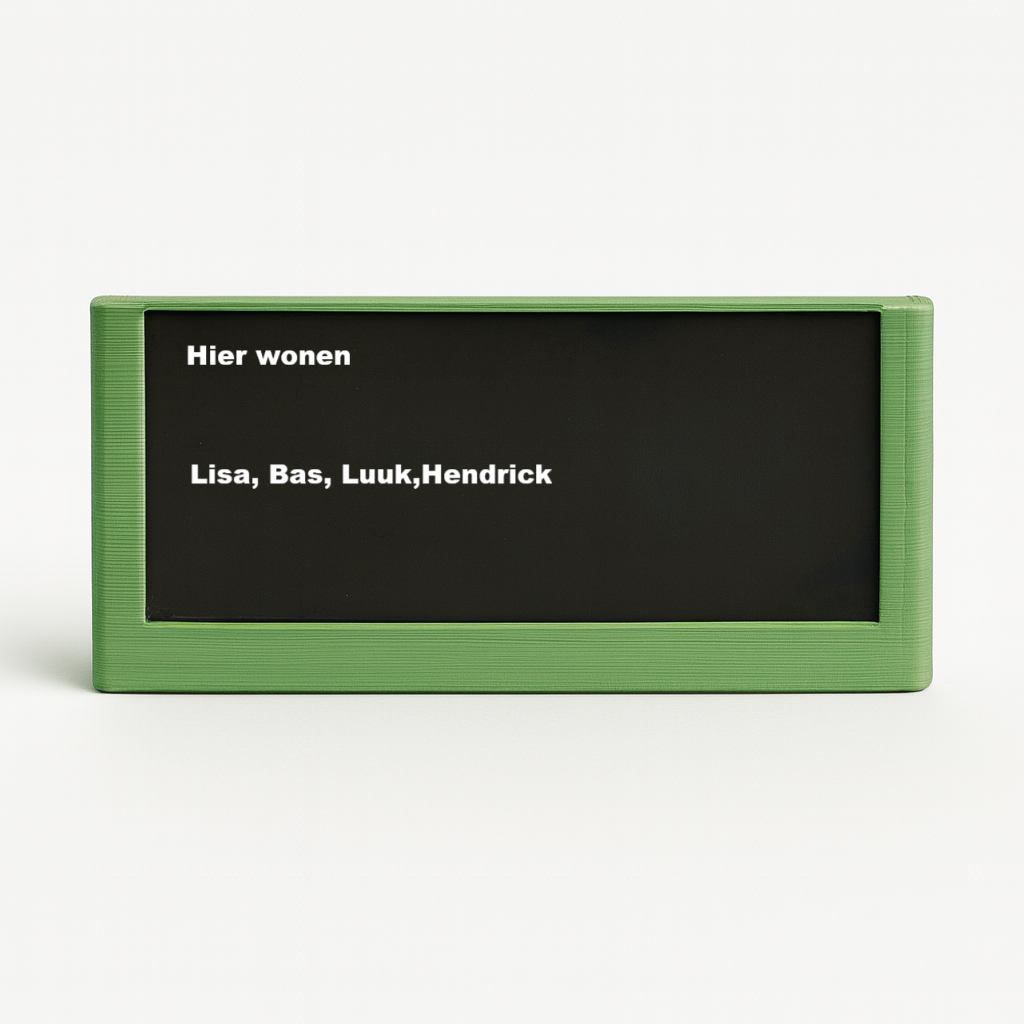 Naamkaartje met tralie bevesting