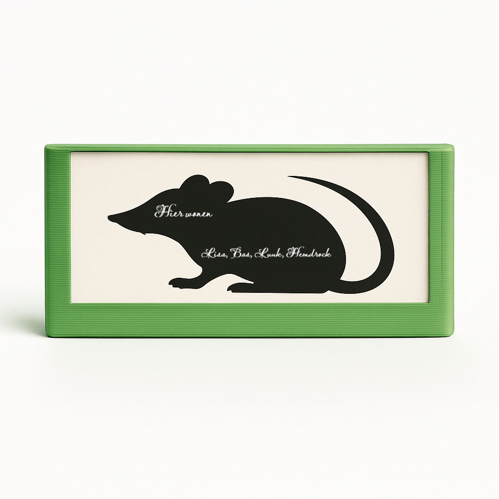 Naamkaartje met tralie bevesting