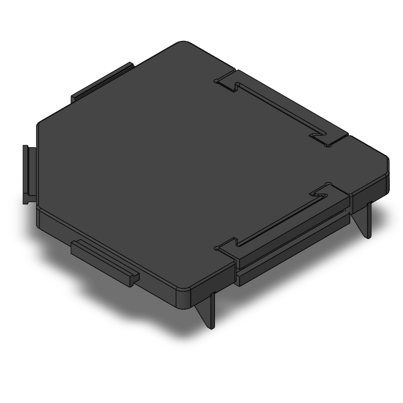 Grote Hoekplank 2.0 met Ophangsysteem - Modulair systeem